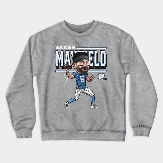 Baker Mayfield Carolina Cartoon Crewneck Sweatshirt by Chunta_Design